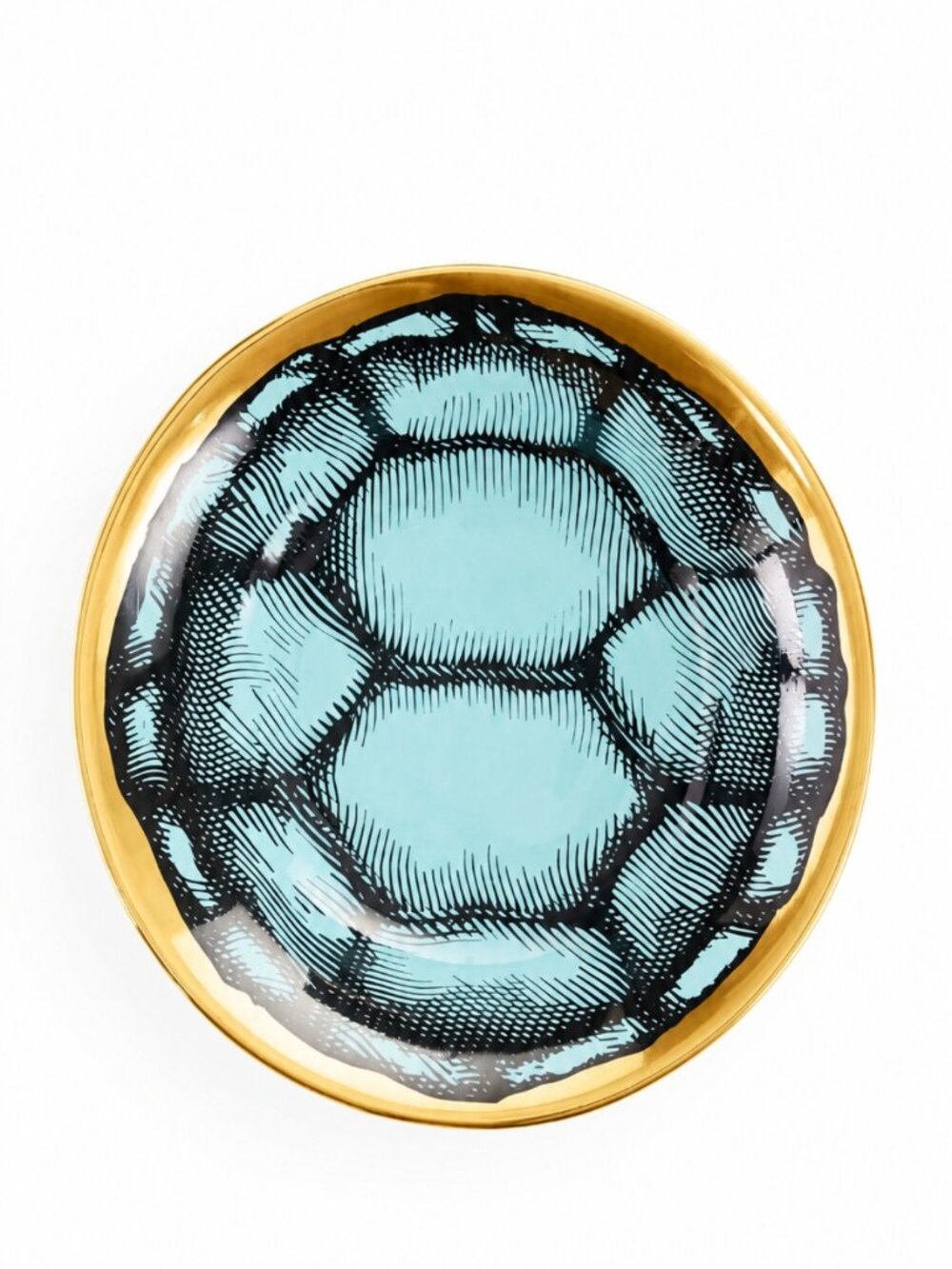 Jonathan Adler Sirena Soup Bowl Blue/Green Gold Stoneware New in Box